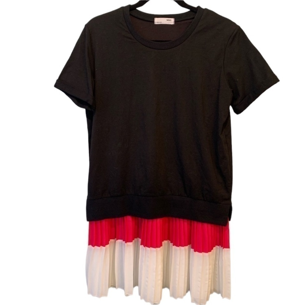 WOO Mini Color Block T-Shirt Dress